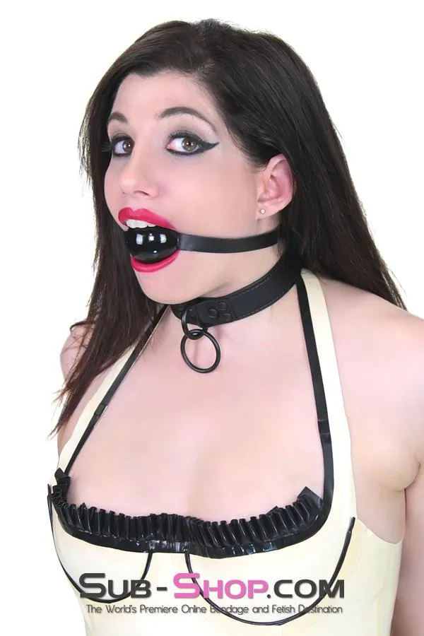 1547DL      Blackline Bondage Slave Collar and Leash Set