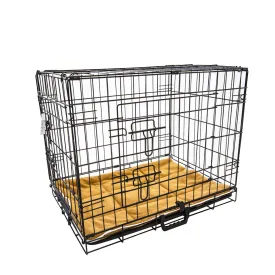 30in Foldable Wire Dog Crate with Tray & Cushion Mat - Paw Mate