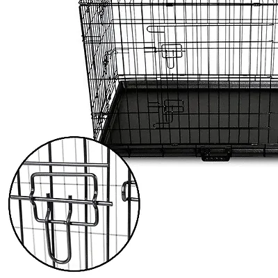 30" Portable Pet Dog Cage Collapsible Metal Crate Kennel