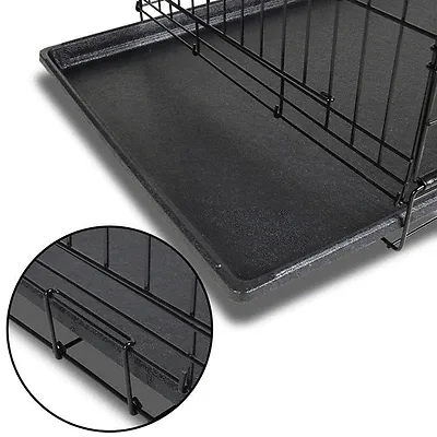 30" Portable Pet Dog Cage Collapsible Metal Crate Kennel