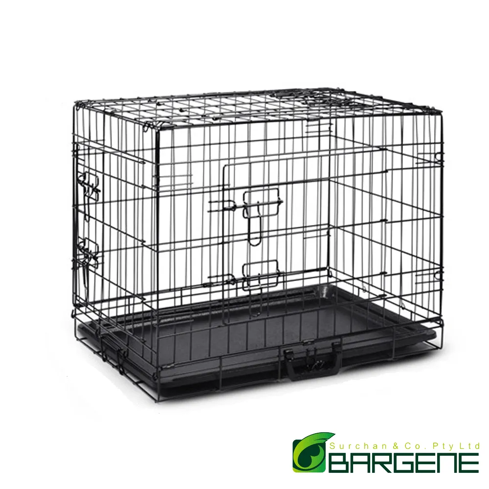 30" Portable Pet Dog Cage Collapsible Metal Crate Kennel