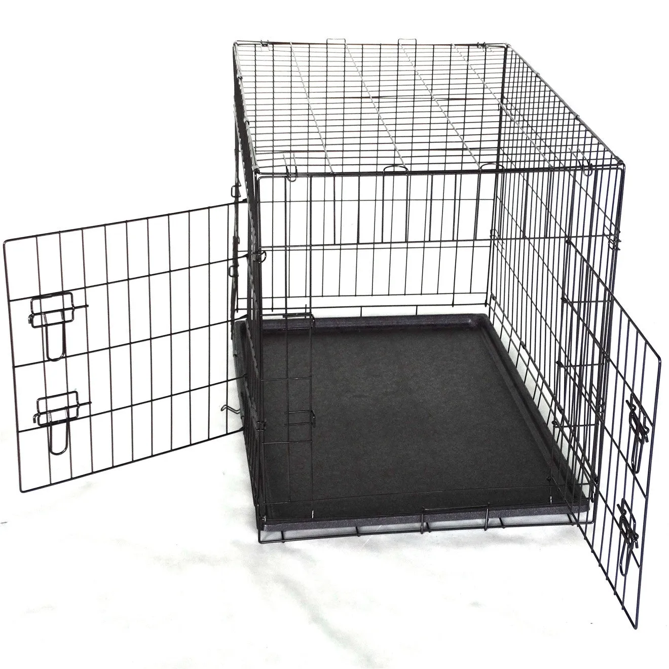 36" Foldable Metal Dog Cage with Divider & Tray