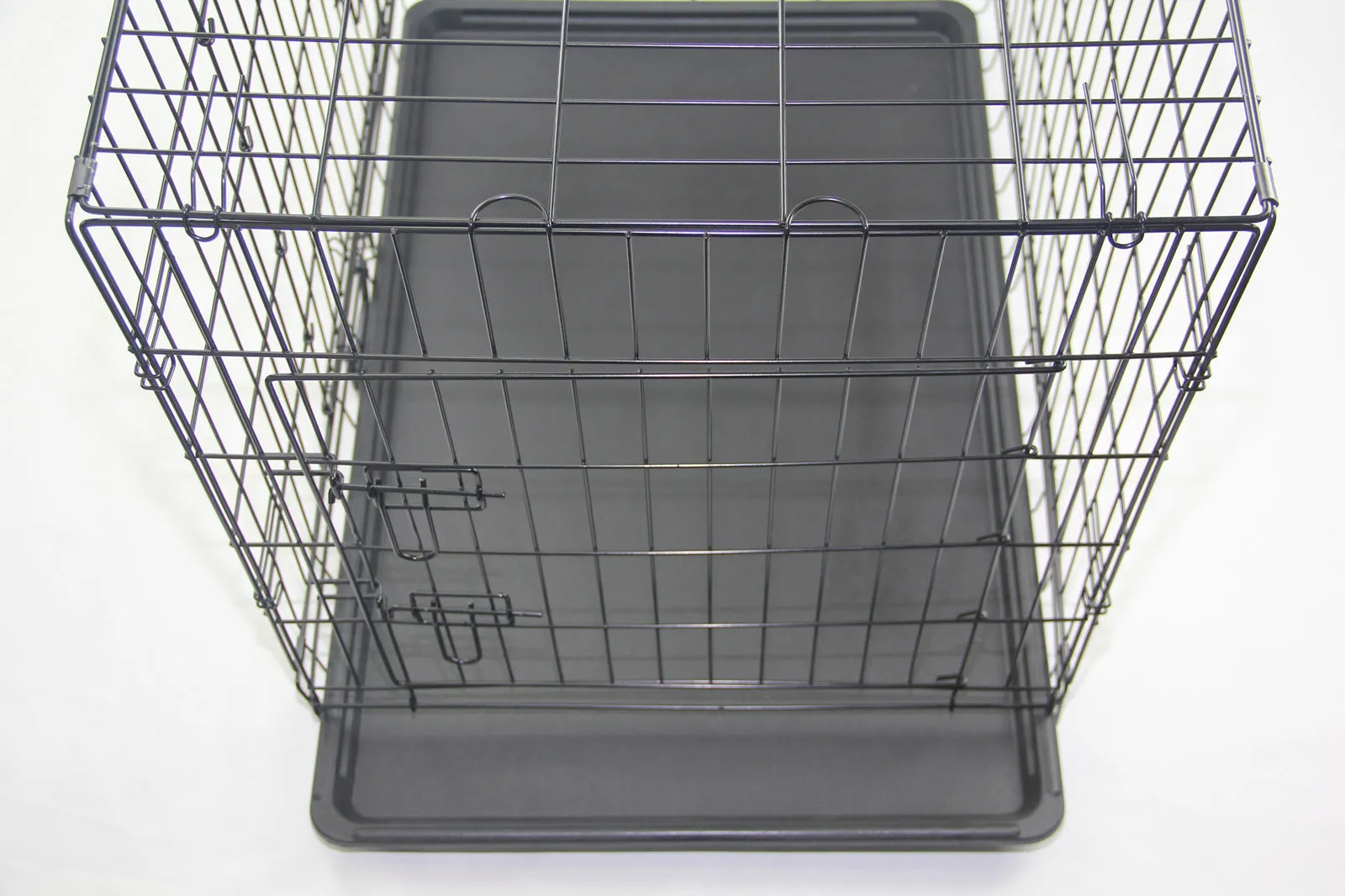 42" Foldable Metal Pet Crate, ABS Tray, Canvas Cover