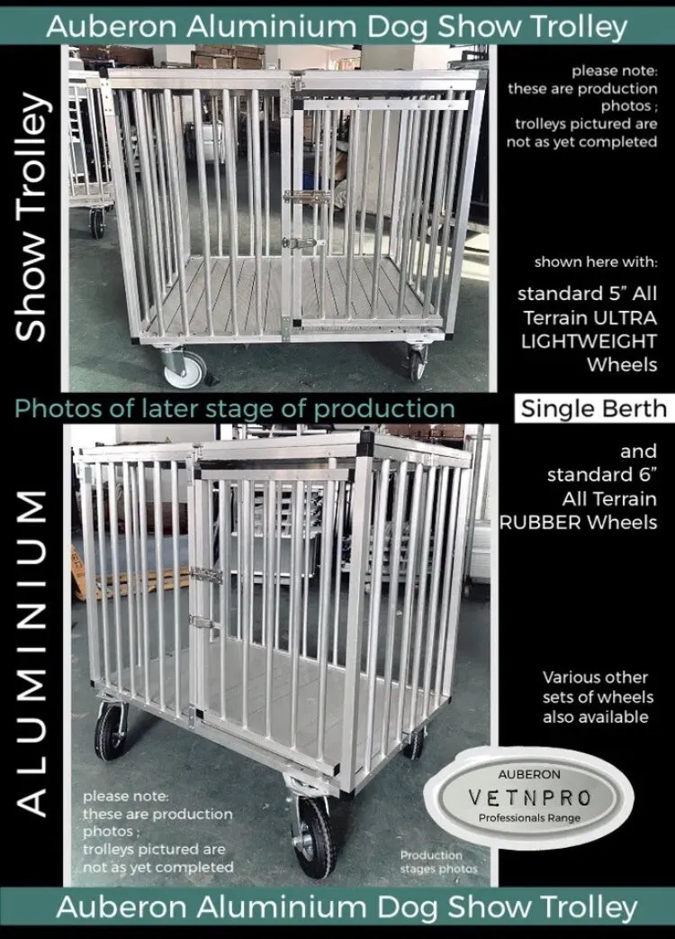 Auberon Superior 6061 Aluminium VetnPro Dog Show Trolley 2 Berth Double 2 Door with removable divider