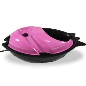 Auto Waterfall Pet Drinking Fountain Bowl - pink