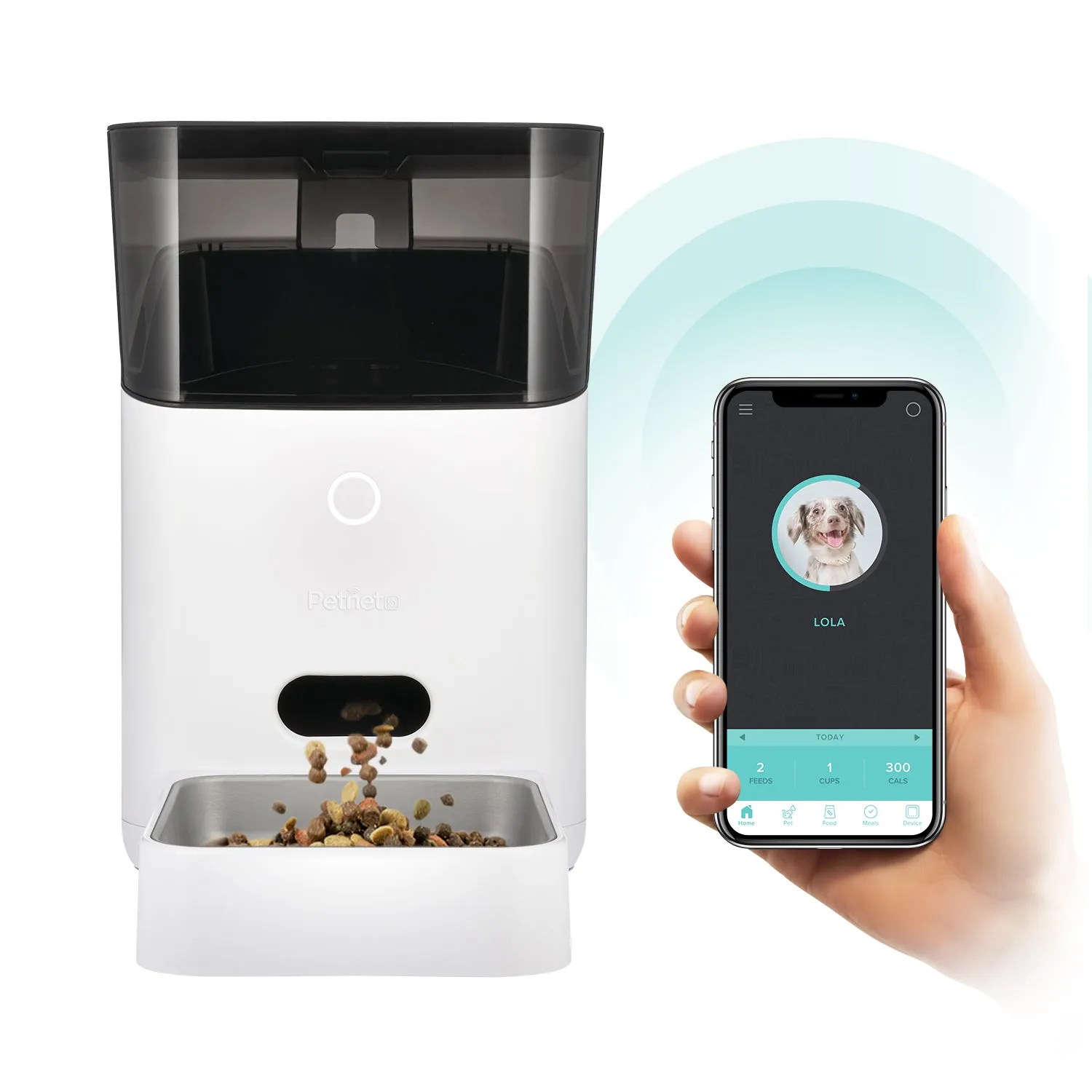 Automatic Wi-Fi Pet Feeder with Personalized Portions for Cats and Dogs