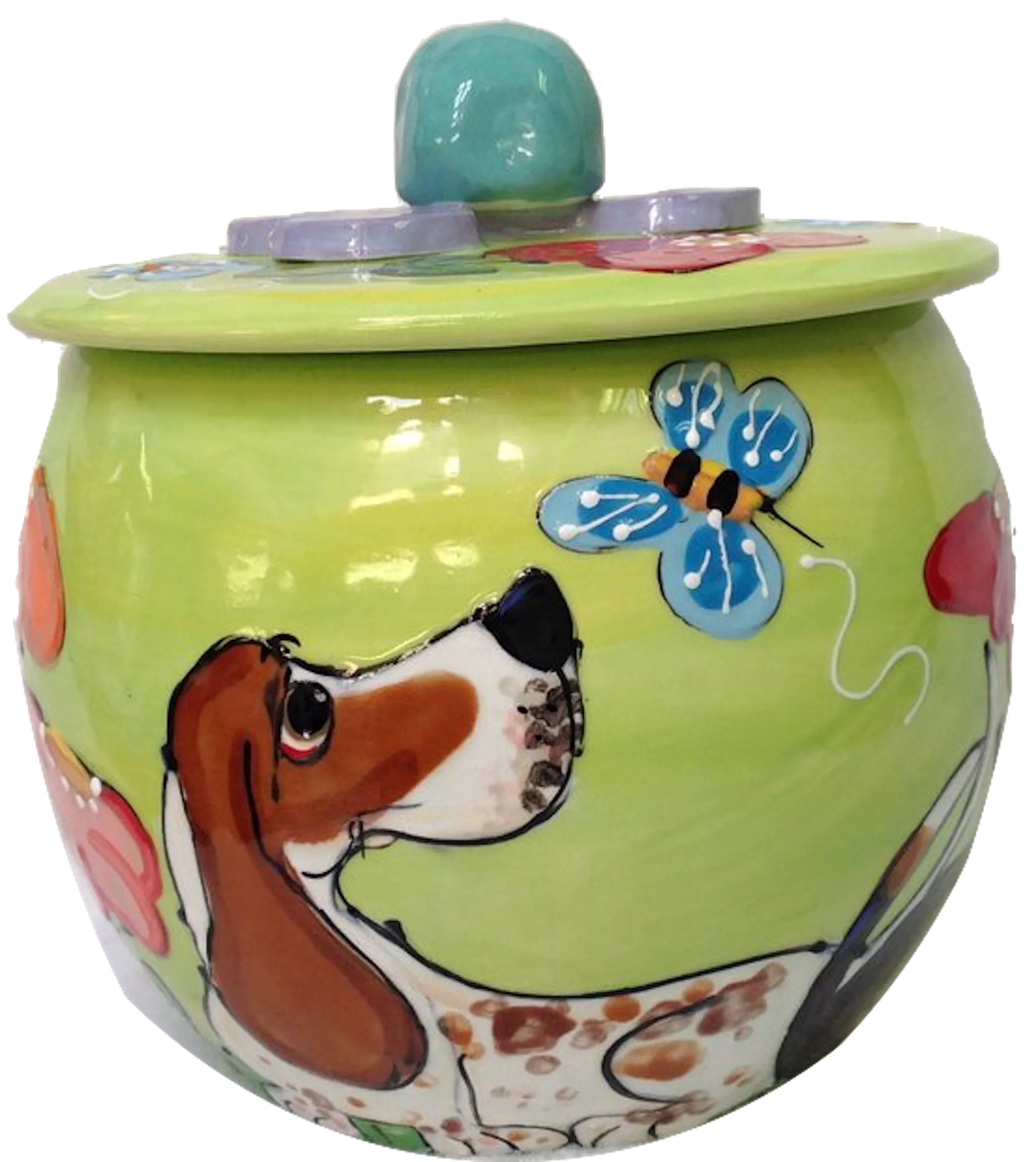 Basset Hound Round Treat Jar