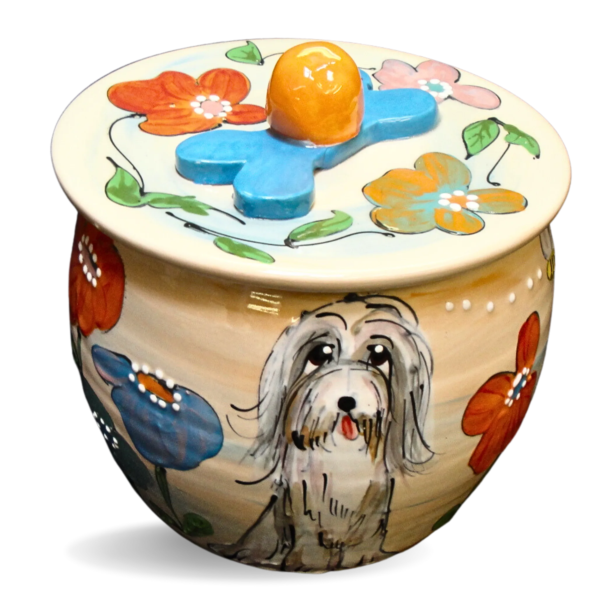 Bearded Collie Treat Jar