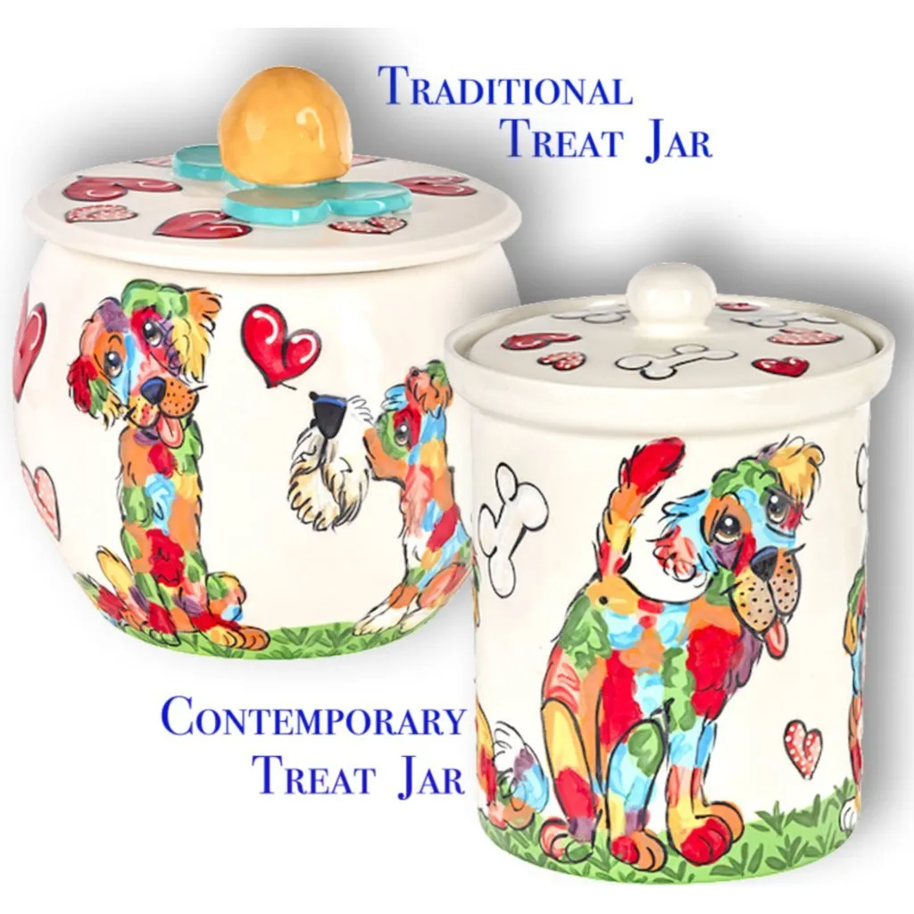 Bichon Frise 2 Dog Treat Jar