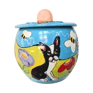 Boston Terrier Round Treat Jar