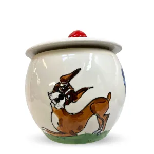 Boxer’s Delight - Custom Hand-Painted Ceramic Dog Treat Jar