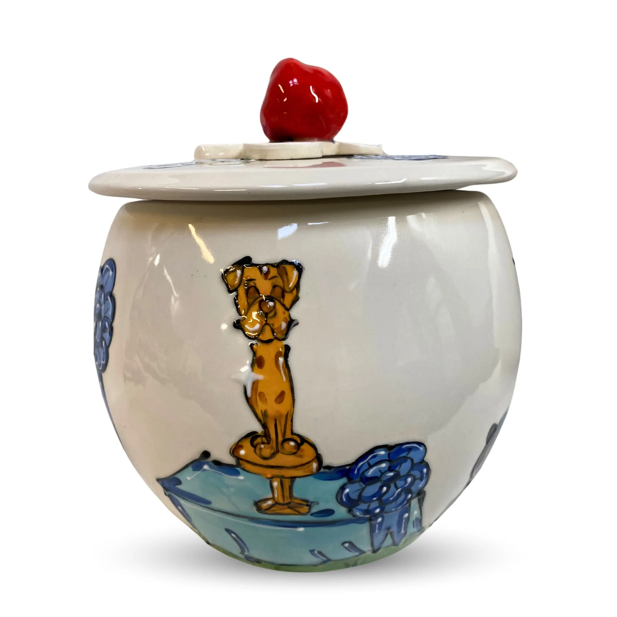 Boxer’s Delight - Custom Hand-Painted Ceramic Dog Treat Jar