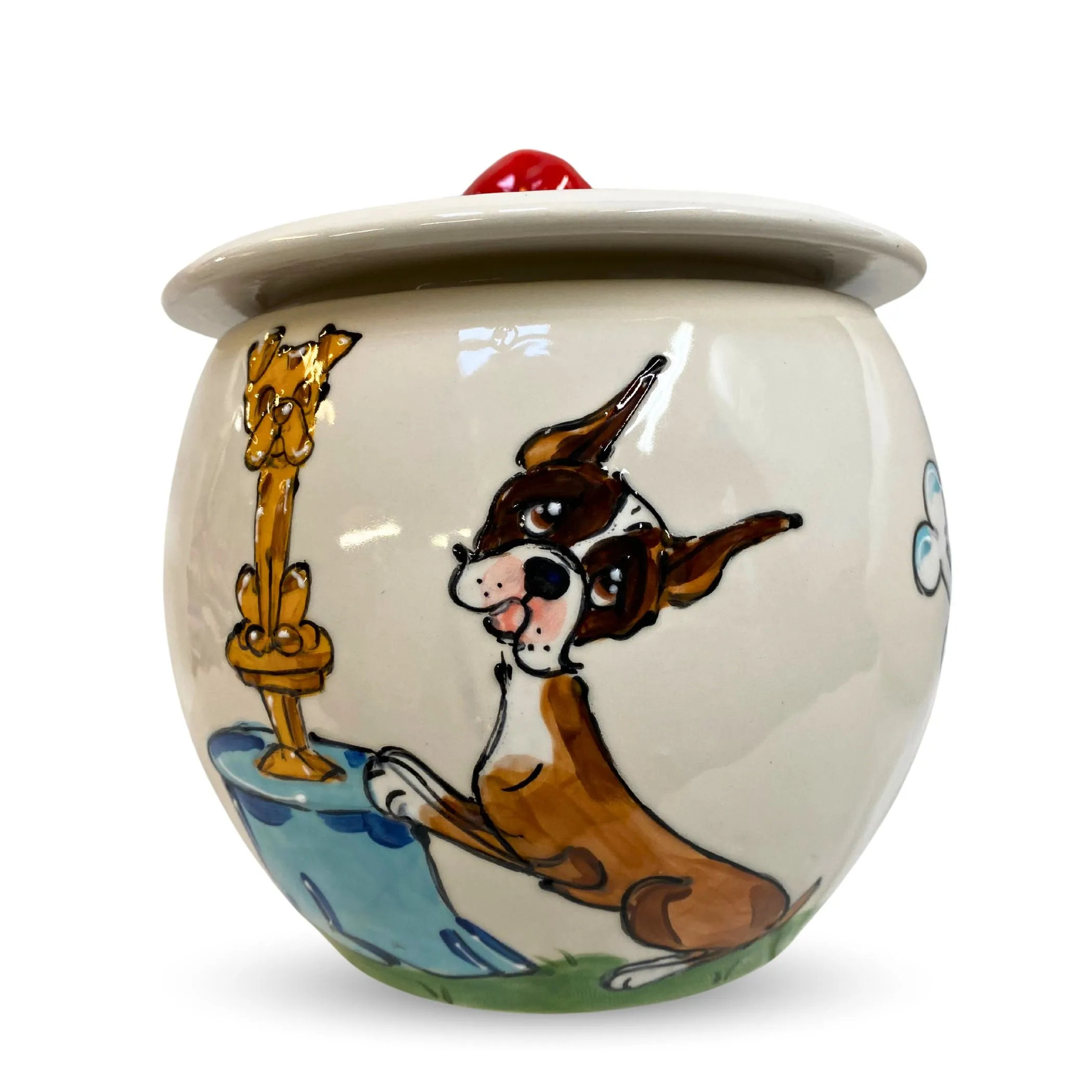 Boxer’s Delight - Custom Hand-Painted Ceramic Dog Treat Jar