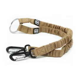 Bully Billows - Zero Shock Bungee Dual Dog Lead - Tan