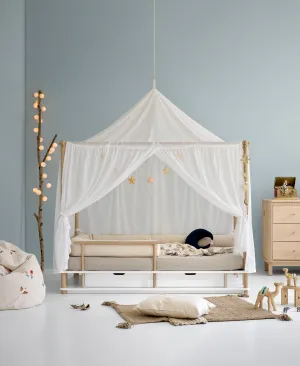 Camp bed canopy Sahara, white