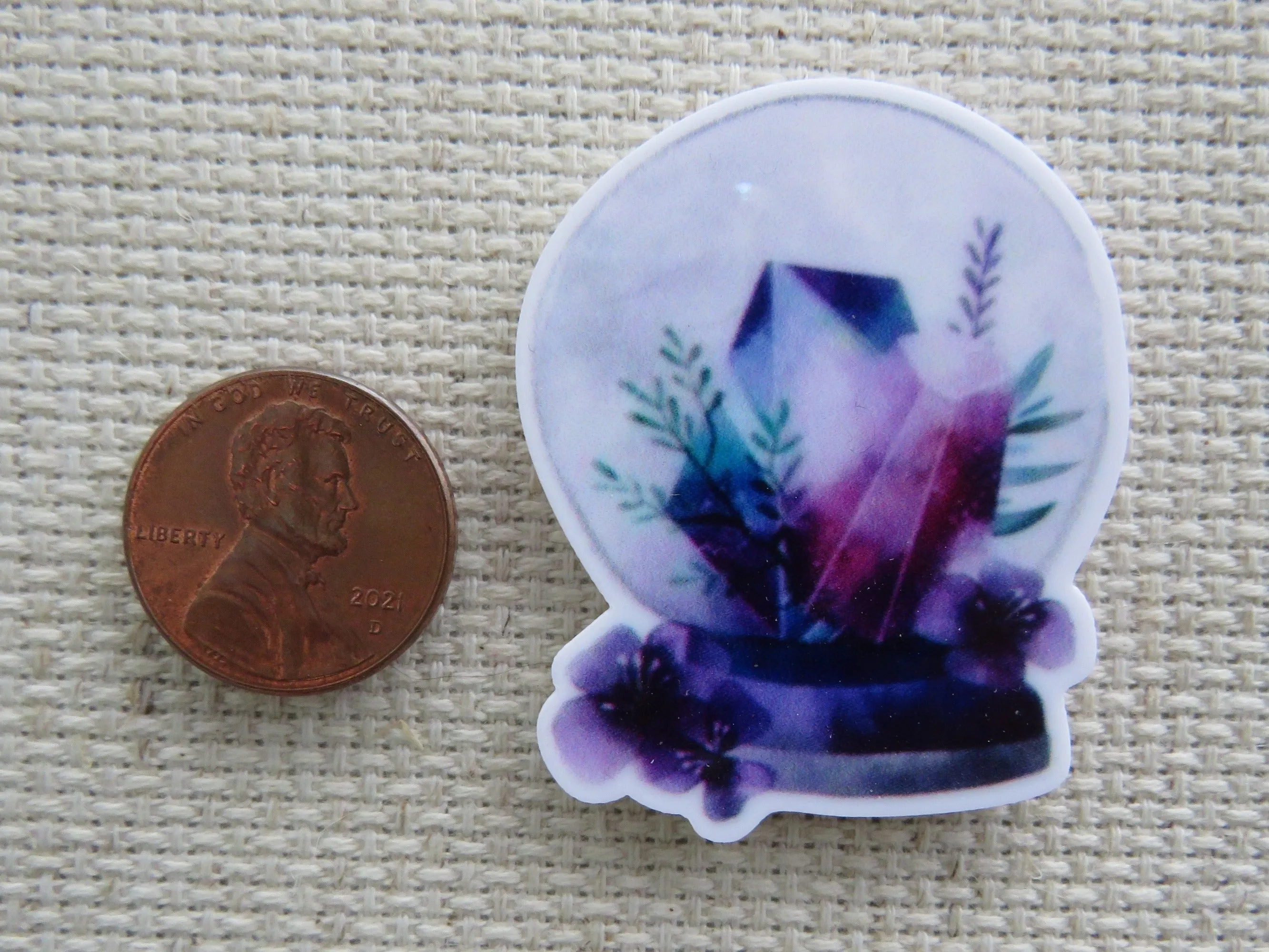 Crystal Ball Needle Minder, Cover Minder, Magnet