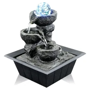 Crystal Ball Water Feature Indoor With LED