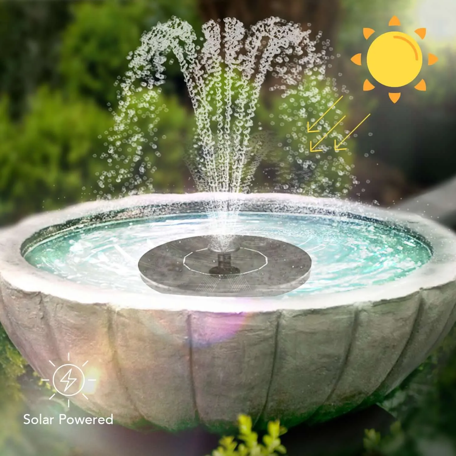 Dartwood Solar Bird Bath & Water Fountain