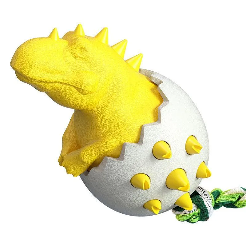 Dinosaur Egg Dog Toothbrush Toy Combo