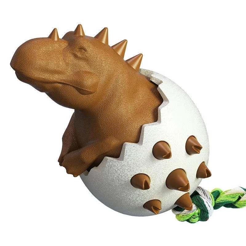 Dinosaur Egg Dog Toothbrush Toy Combo