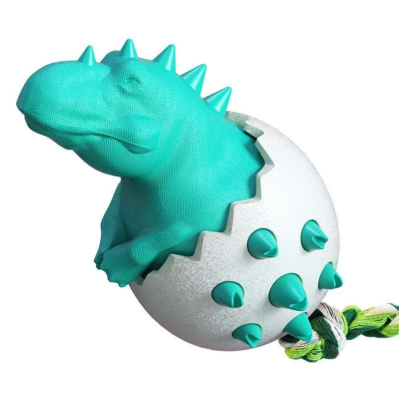 Dinosaur Egg Dog Toothbrush Toy Combo