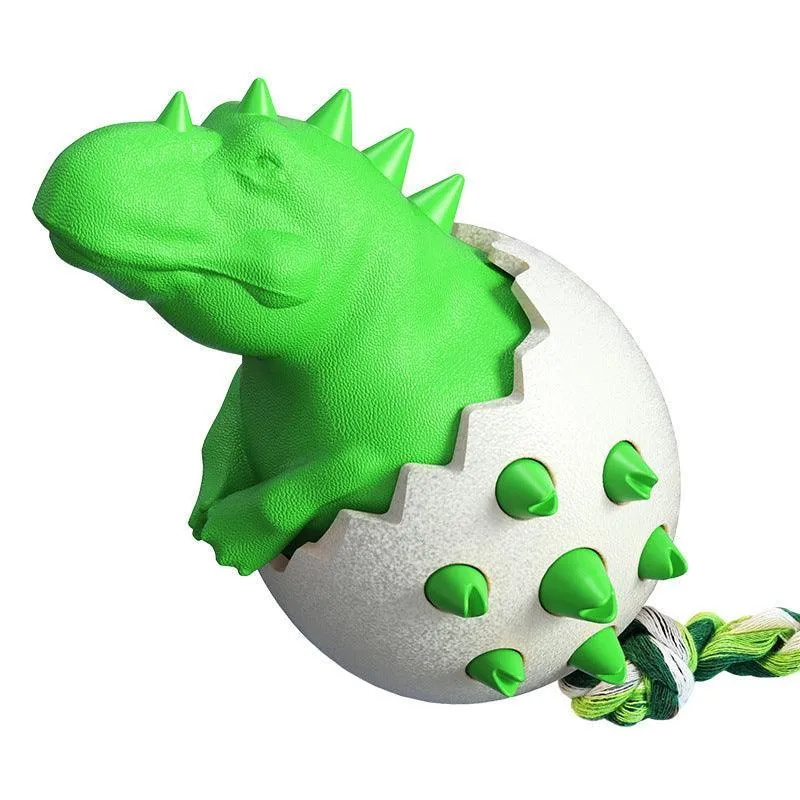 Dinosaur Egg Dog Toothbrush Toy Combo