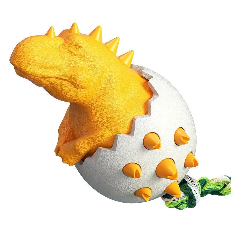 Dinosaur Egg Dog Toothbrush Toy Combo