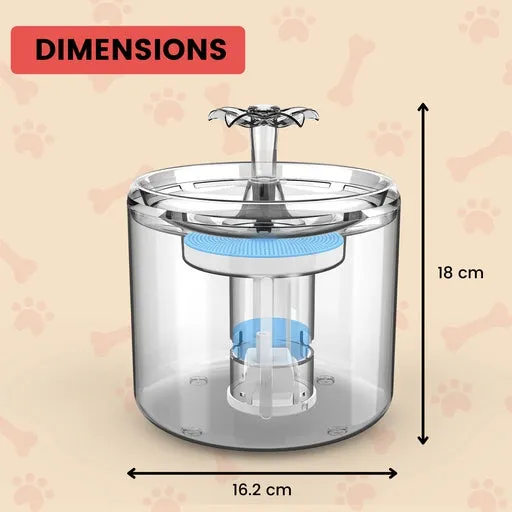 Durable 2.6L Triple Filtration Pet Water Fountain - Floofi