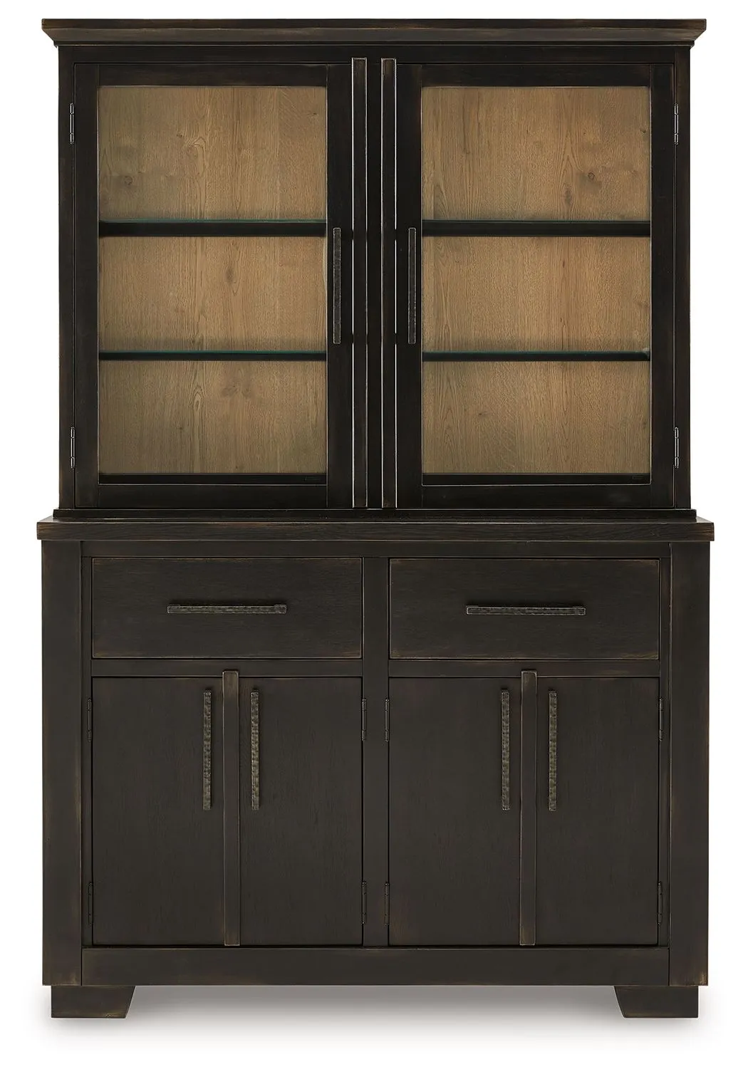 Galliden - Black / Brown - Dining Buffet And Hutch