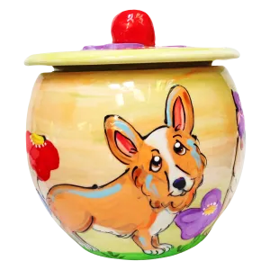 Garden Corgi  Treat Jar