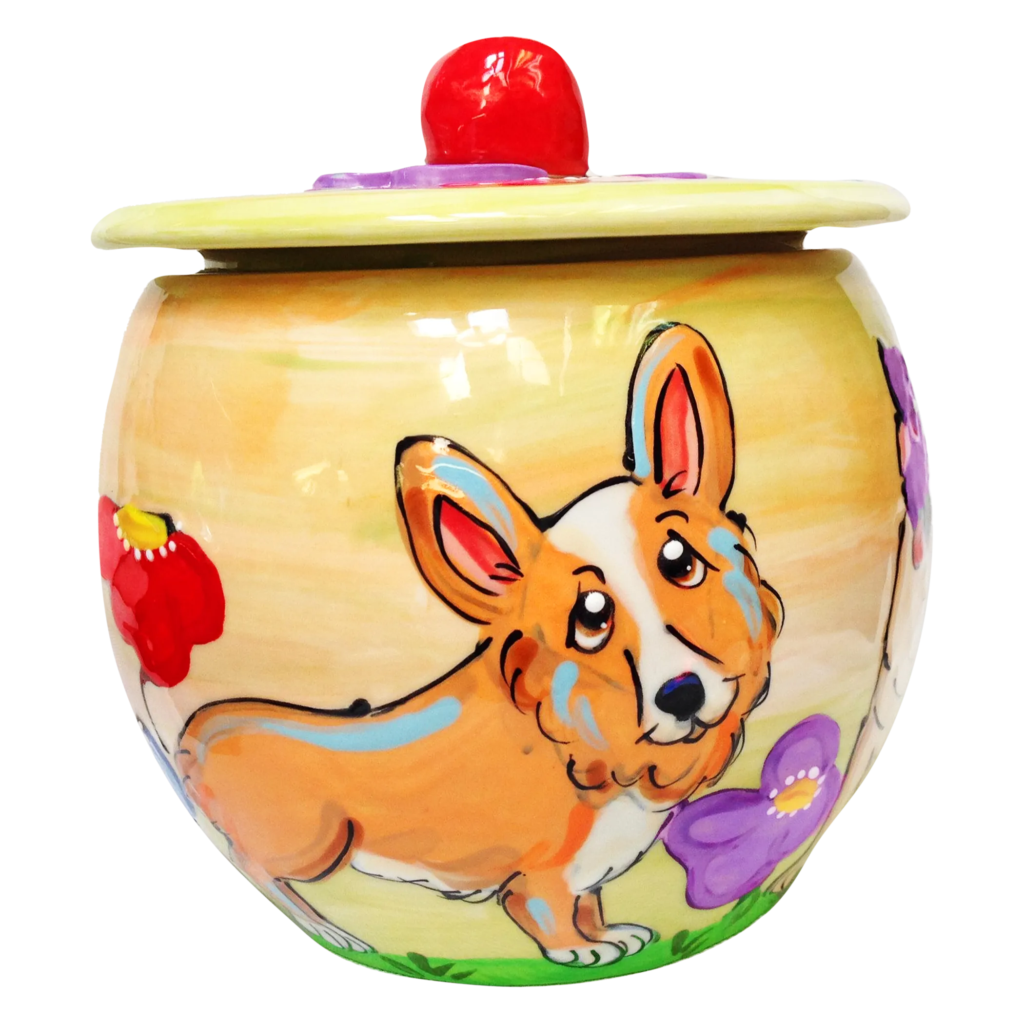 Garden Corgi  Treat Jar