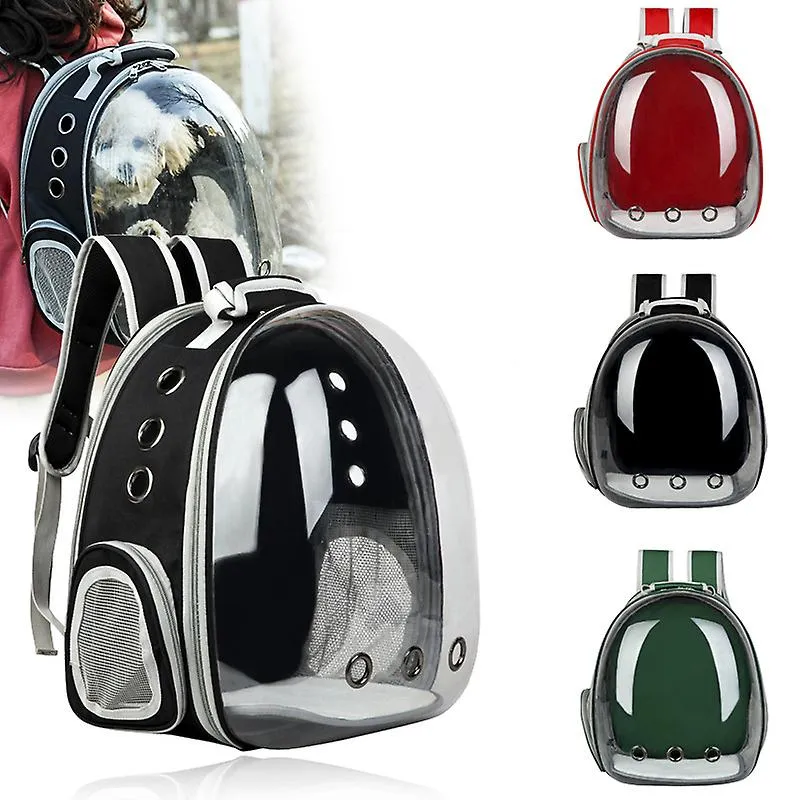 Green New Expandabale Cat Bag Breathable Portable Pet Carrier Bag Outdoor Travel Backpack For Cat And Dog Transparent Space Pet Backpack Fa1365