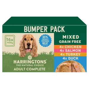 Harringtons Mixed Wet Dog Food Trays Multi Pack 16 x 400g