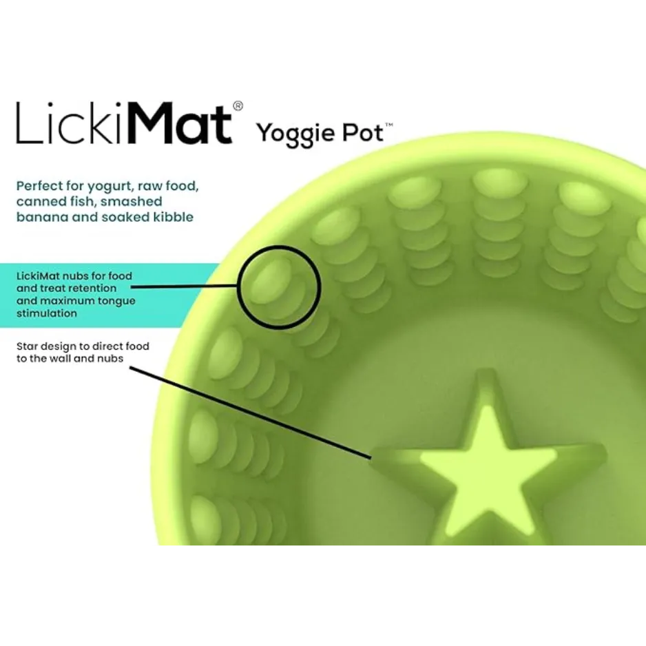 Innovative Pet Products Lickimat Yogie Mat Treat Dispenser Green for Dogs