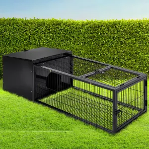 i.Pet Rabbit Cage 122x52cm Hutch Enclosure Carrier Metal