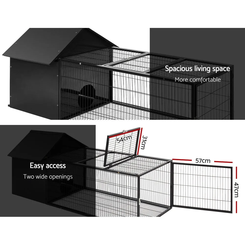 i.Pet Rabbit Cage Hutch Cages Indoor Outdoor Hamster Enclosure Pet Metal Carrier 162CM Length