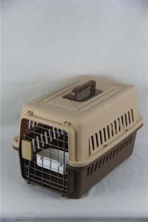 Lightweight Durable Small Pet Carrier Crate with Bowl and Tray