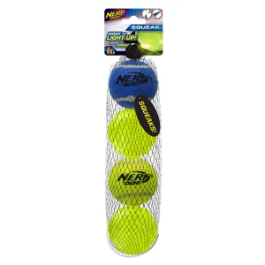 Nerf Squeaky Tennis Ball and LED Ball Dog Toy Pack Large*