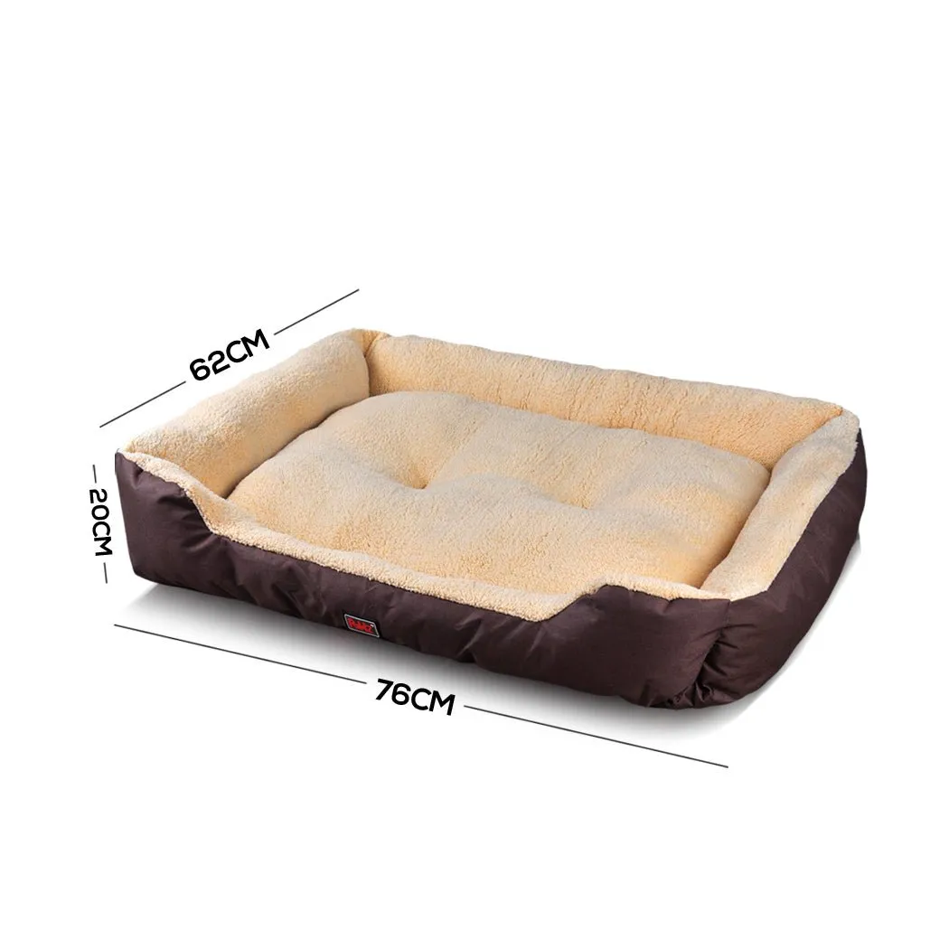 Pet Bed Mattress Dog Cat Pad Mat Cushion Soft Winter Warm Large Brown