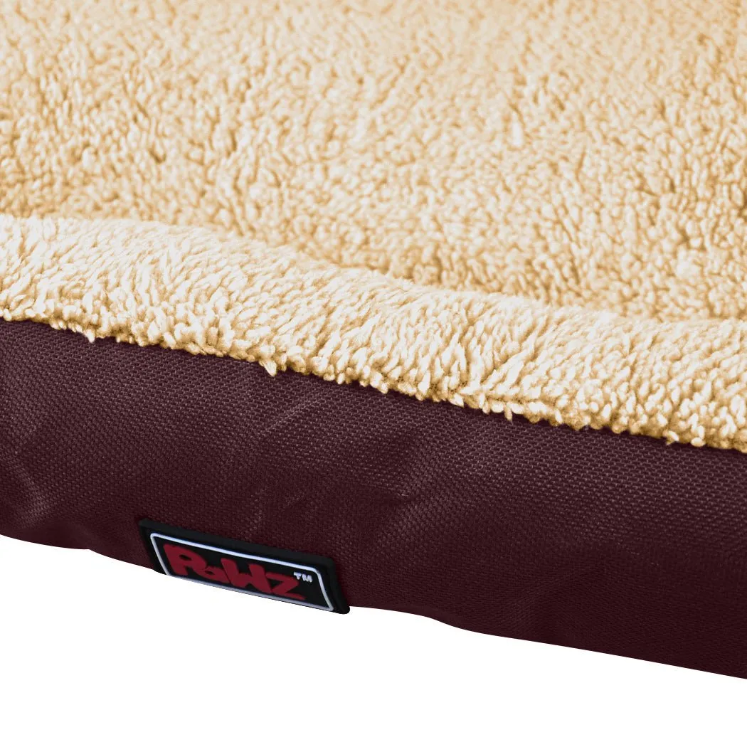 Pet Bed Mattress Dog Cat Pad Mat Cushion Soft Winter Warm Large Brown