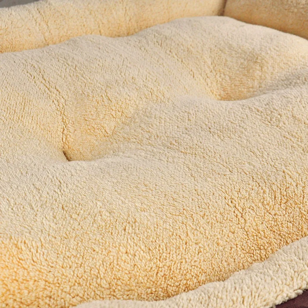 Pet Bed Mattress Dog Cat Pad Mat Cushion Soft Winter Warm Large Brown