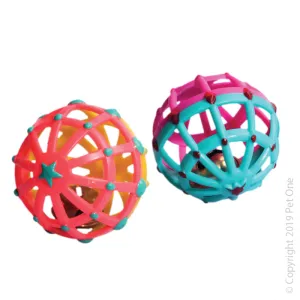 Pet One Cat Toy Lattice Ball Mixed Colour