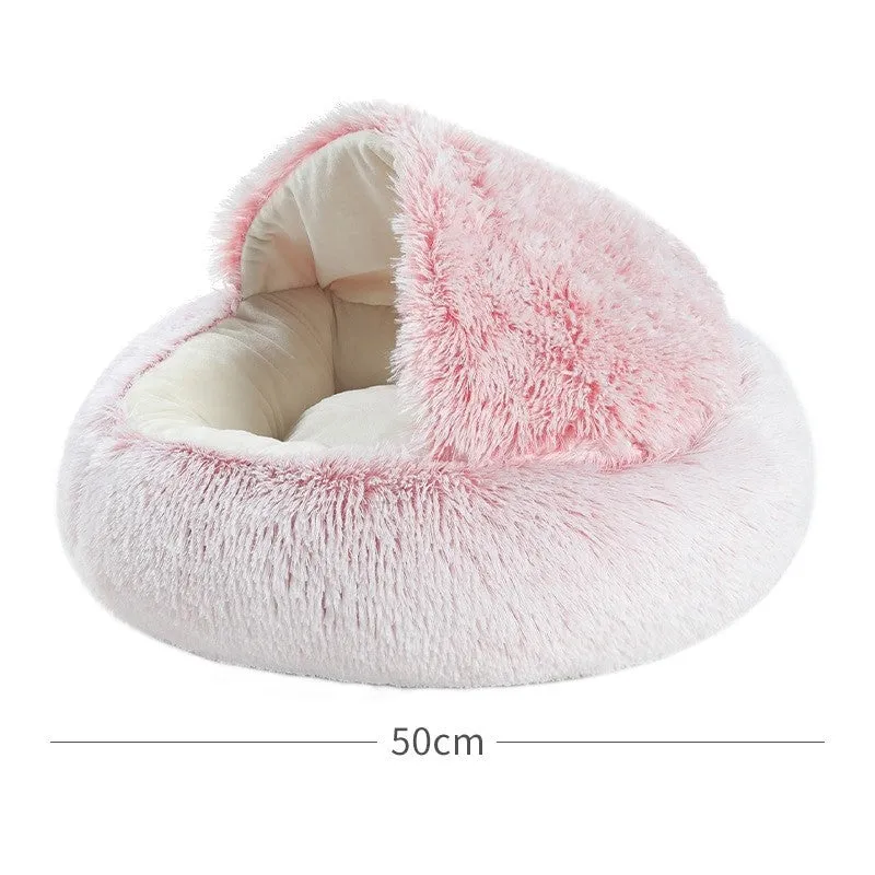 Pet Plush Warm Nest Kennel Soft Bed for Cats Dogs Cave House Sleeping Bag Cushion Mat Pad Tent Comfortable Winter Nest