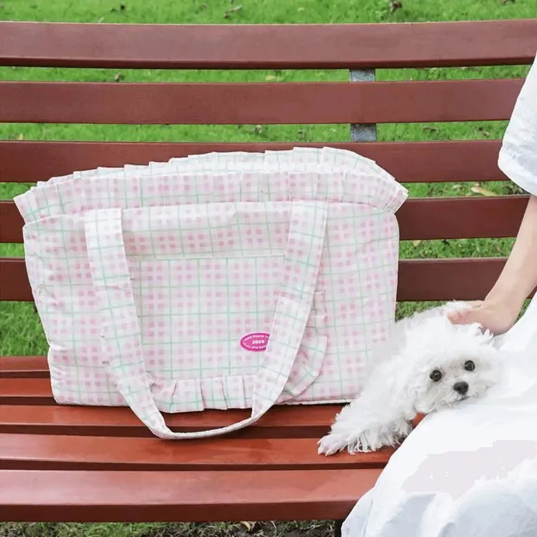 Plaid Cat Carrier Bag – Portable Pet Travel Bag for Stylish & Comfortable Adventures