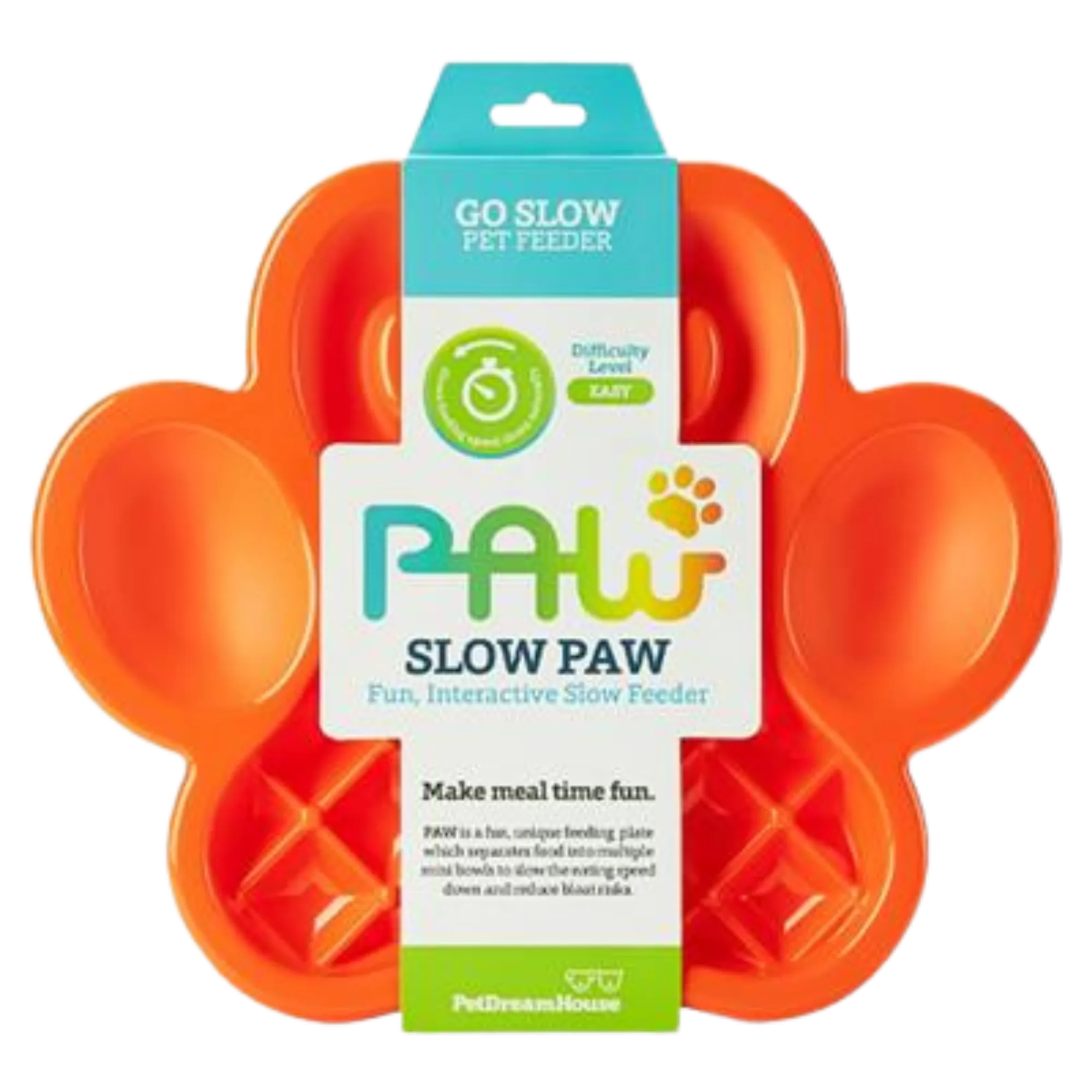 Poochie Pets PAW Slow Feeder Orange