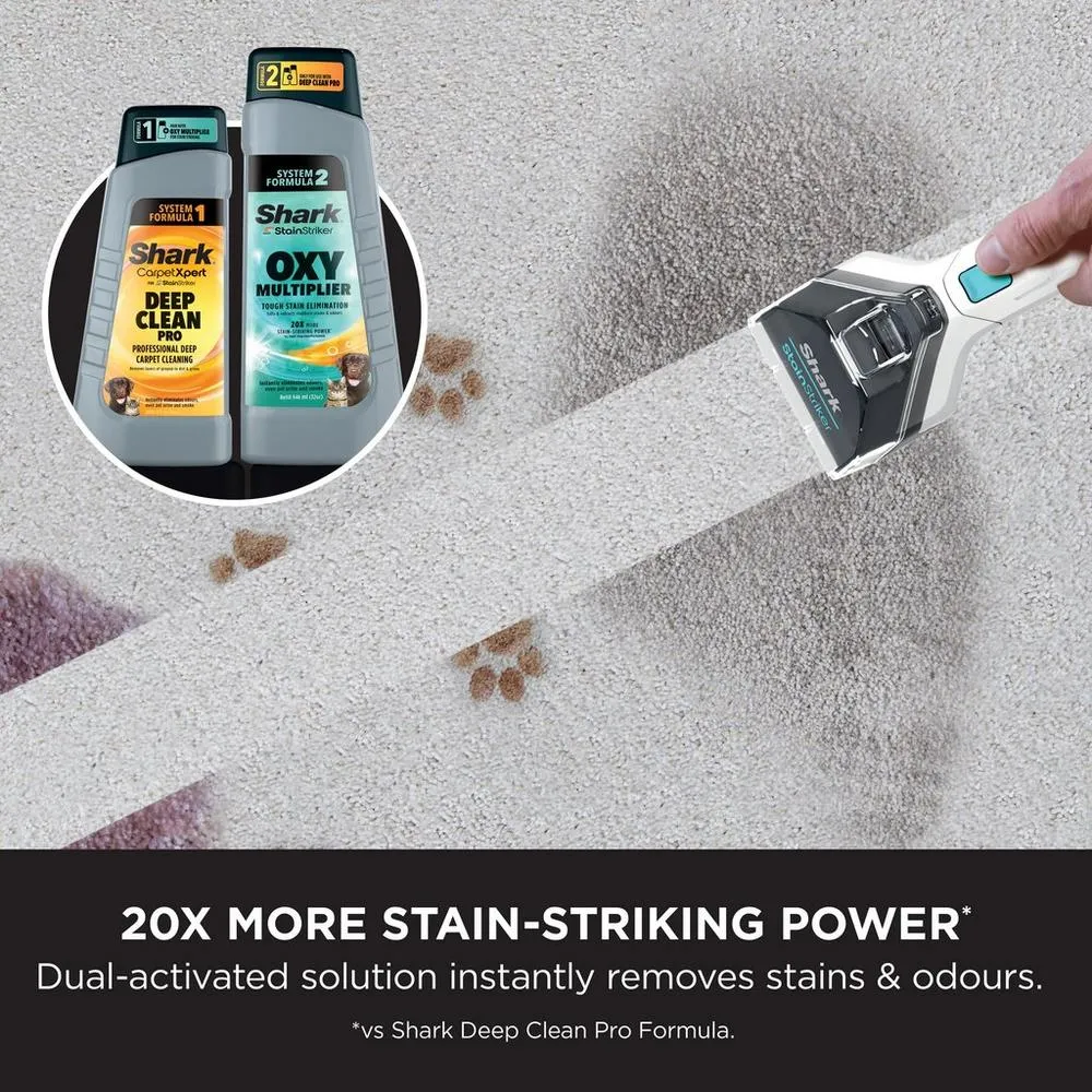 Shark EX200UK CarpetXpert Deep Carpet Cleaner with Built-In StainStriker - White