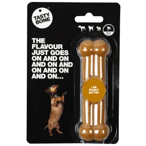 TastyBone Dog Toy Nylon Peanut Butter Bone for Toy Breeds