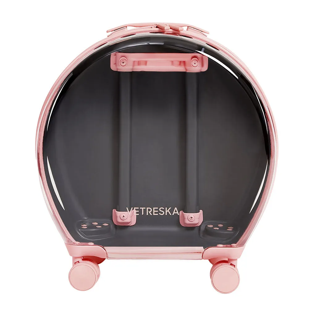 VETRESKA Bubble Carrier For Cats & Dogs (Pink, Opaque)